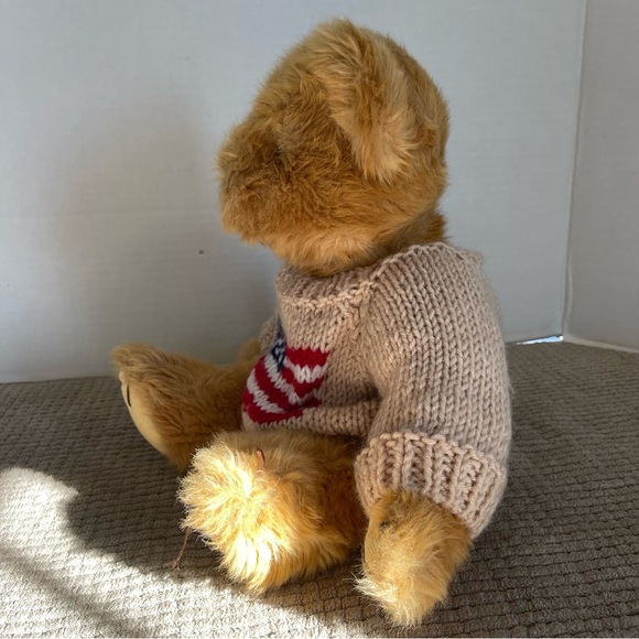 Russ Berry Yankee Doodle Teddy Bear Wearing American Flag Sweater - Picture 4 of 16